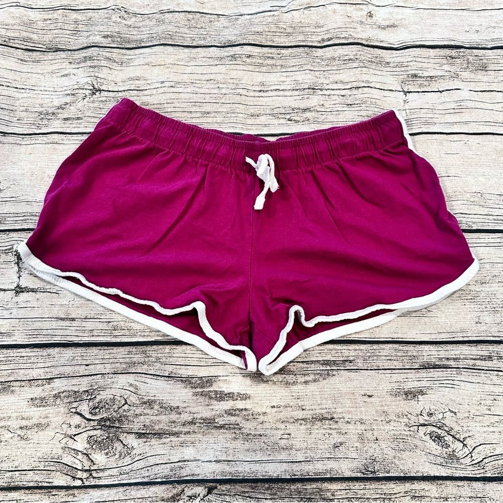 Atmosphere Magenta Cotton Hot Pants / Shorts with White Trim Size 10